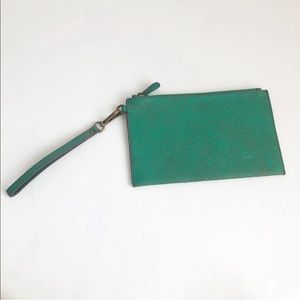 L.K. Berlin Anthropologie faux snakeskin wristlet